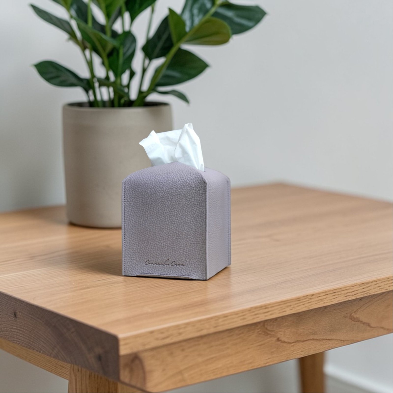 Modern PU Leather Tissue Box Cover – Square Design - Image 6